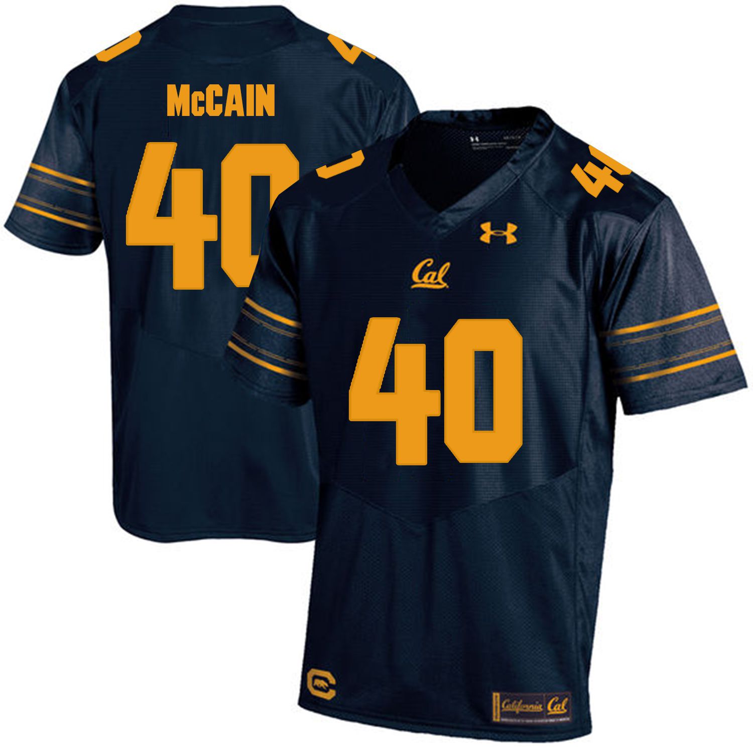 Men California Golden Bears #40 Chris McCain Dark blue Customized NCAA Jerseys